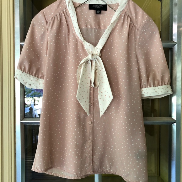 JASON WU FOR TARGET TIE NECK POLKA DOT BLOUSE. - Picture 1 of 16